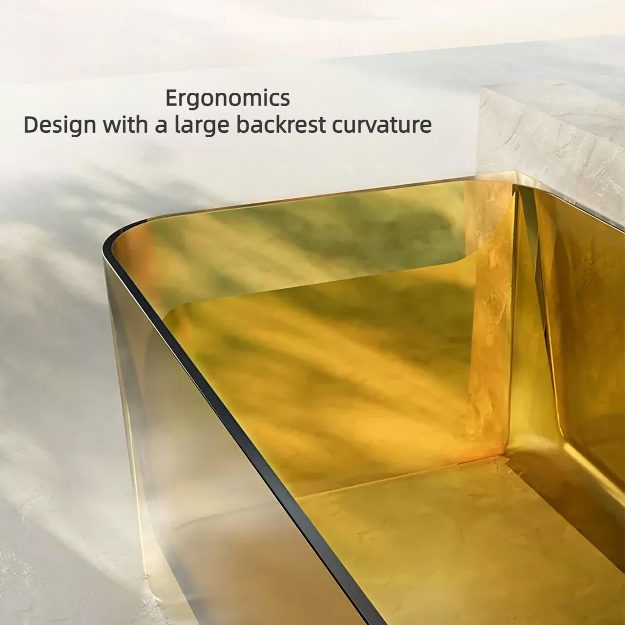 Elegant 67-inch yellow solo soaking bathtub in a sleek resin material