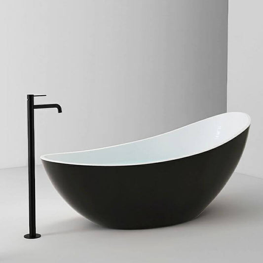 Modern Freestanding Single Slipper Oval Acrylic Soaking Bathtub Bathtubs