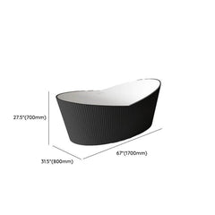 Modish Lucite Oval Freestanding Bathtub with Double Slipper Soaking Design Bathtubs