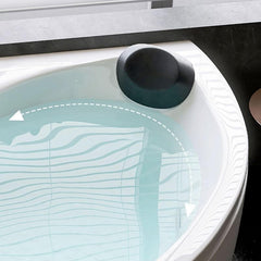 Nook Corner Bathtub with Seat Casual Chalk Back to Wall Lucite Soaking Design, 55"L x 55"W x 25"H Bathtubs
