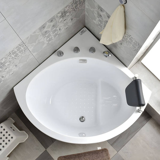 Modern Bathtub Acrylic Corner Soaking with Drain and Overflow Trim - Tub Left 42"L x 35"W x 26"H Bathtubs
