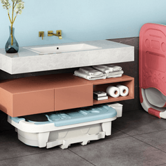 Modern Foldable Bath Tub for Adults - Space-Saving Design with Insulation Lid