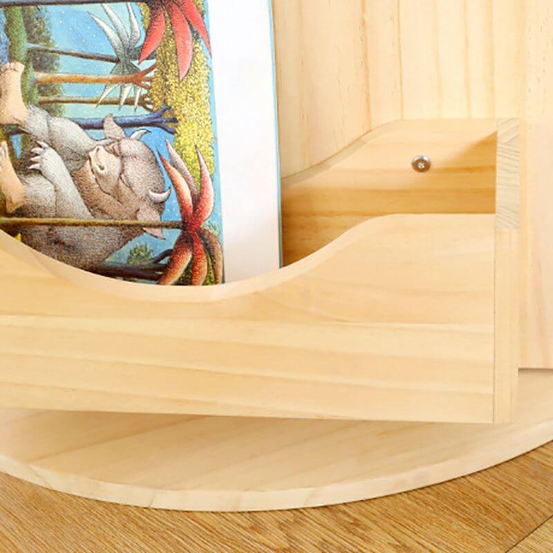 360° Swivel Children's Bookcase with Open Storage Shelves