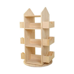 360° Swivel Children's Bookcase with Open Storage Shelves