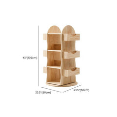 360° Swivel Children's Bookcase with Open Storage Shelves Dimensions