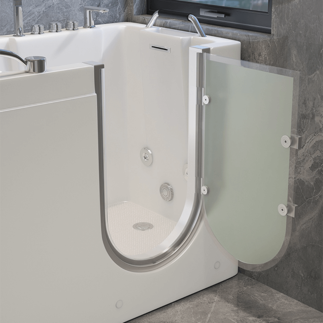 Ergonomic Walk-In Bathtub with External Door and Deep Soak for Elderly Comfort