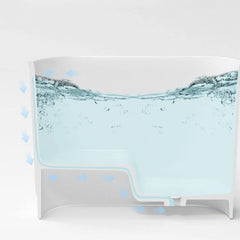 Ink Freestanding Bathtub with Seat, Roll Top Oval Design in Simplistic Style for Soaking, 39.4"L x 22.8"W x 29.5"H, Tub Bathtubs