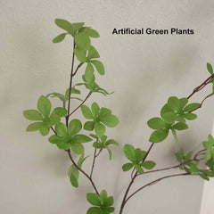 3D Wall-Mounted Artificial Plant with Sandstone Panel and Green Foliage