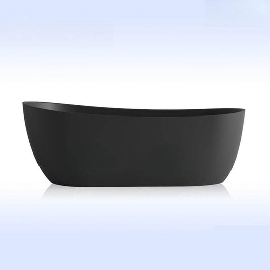 Ink freestanding roll top oval bathtub with soaking design, measuring 51 by 28 by 25 inches