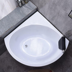 Nook Corner Bathtub with Seat in Casual Chalk Back to Wall Lucite Soaking Style, 31.5"L x 31.5"W x 25.5"H, Tub with Seats Bathtubs