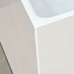Ink Rectangular Freestanding Bathtub in Contemporary Style with Back to Wall Design, Polymethyl Methacrylate Material, and Soaking Bath Therapy, Tub, 39.4"L x 29.5"W x 24"H Bathtubs