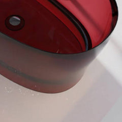 Ink Resin Freestanding Roll Top Oval Casual Bathtub with Soaking Design, 63"L x 30"W x 22"H Bathtubs