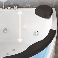 Nook Corner Bathtub in Casual Style, White Color, Back to Wall Design, Plexiglass Material & Soaking Bath Therapy, 47"L x 47"W x 26"H, Tub Only Bathtubs