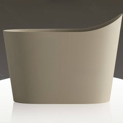 Casual Oval Freestanding Bathtub with Single Slipper Design for Soaking and Seat Included Bathtubs