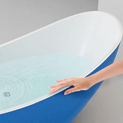 Modern Freestanding Single Slipper Oval Acrylic Soaking Bathtub Bathtubs