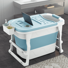 Modern Foldable Bath Tub for Adults - Space-Saving Design with Insulation Lid