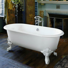 Extra Large Roll Top Free Form Cast Iron Clawfoot Bathtub for Soaking Bathtubs