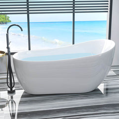 Antique Finish Single Slipper Bathtub Modern Soaking Oval Bathtub Bathtubs
