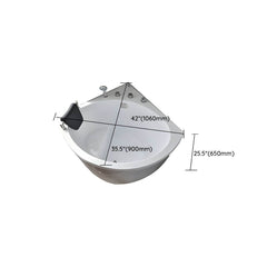 Modern Bathtub Acrylic Corner Soaking with Drain and Overflow Trim - Tub Left 42"L x 35"W x 26"H Bathtubs