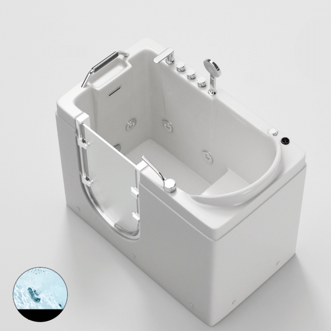 Ergonomic Walk-In Bathtub with External Door and Deep Soak for Elderly Comfort