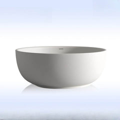 Ink Orbicular Freestanding Bathtub with Roll Top Casual Soaking Design, 47"L x 47"W x 22"H Bathtubs