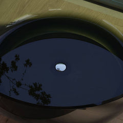 Ink Resin Orbicular Freestanding Bathtub, 51"L x 51"W x 22"H Bathtubs