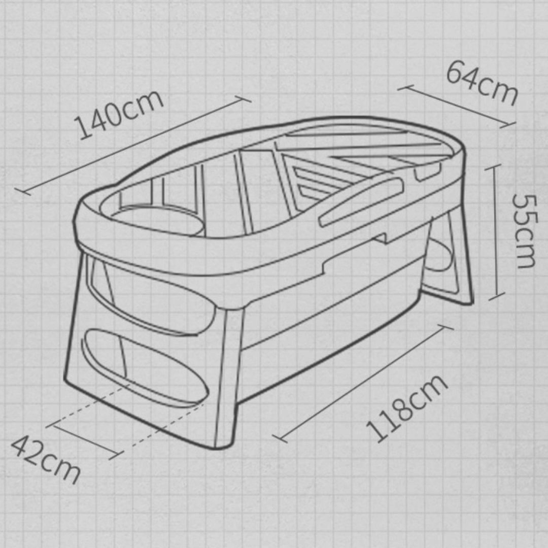 High-Quality Foldable Bath Tub - Perfect Relaxation Solution for Small Spaces