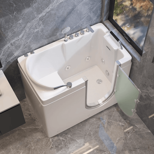 Ergonomic Walk-In Bathtub with External Door and Deep Soak for Elderly Comfort