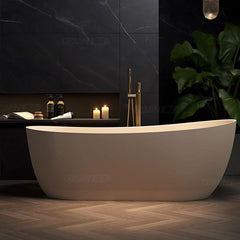 Ink Freestanding Roll Top Oval Casual Bathtub with Soaking Design, 51"L x 28"W x 25"H Bathtubs