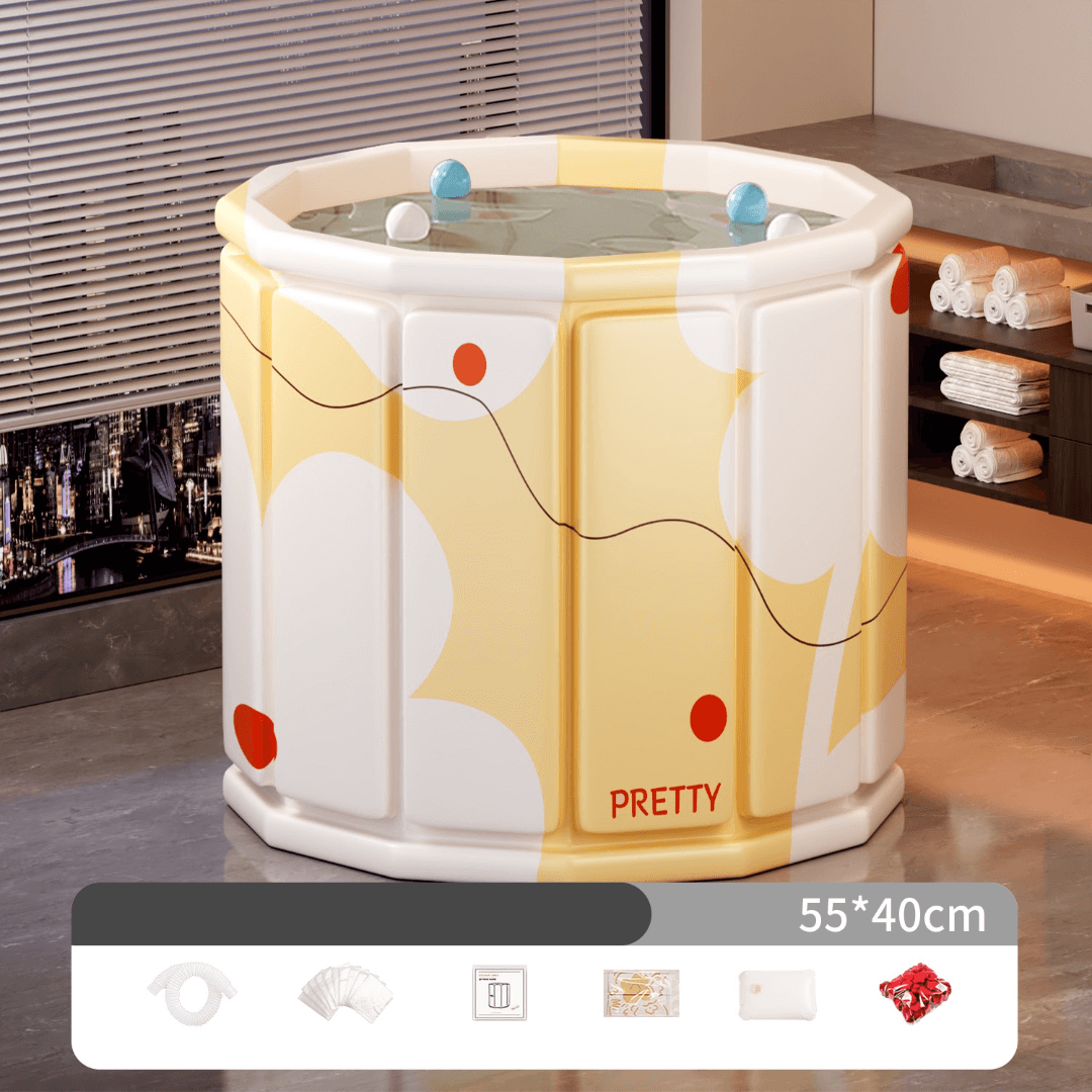 Foldable Adult & Kids Bathing Tub - Cute Panda Design with Excellent Insulation