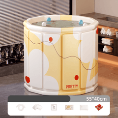 Foldable Adult & Kids Bathing Tub - Cute Panda Design with Excellent Insulation
