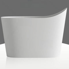 Casual Oval Freestanding Bathtub with Single Slipper Design for Soaking and Seat Included Bathtubs