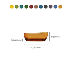 Casual Resin Oval Freestanding Bathtub with Single Slipper Soaking Design Bathtubs
