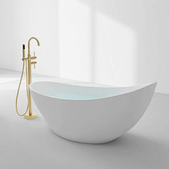 Modern Freestanding Single Slipper Oval Acrylic Soaking Bathtub Bathtubs