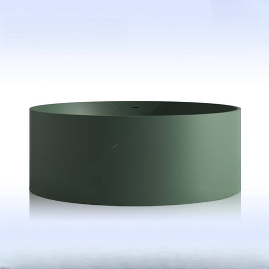 Ink Orbicular freestanding bathtub with roll top and soaking therapy, 51 by 51 inches, casual style