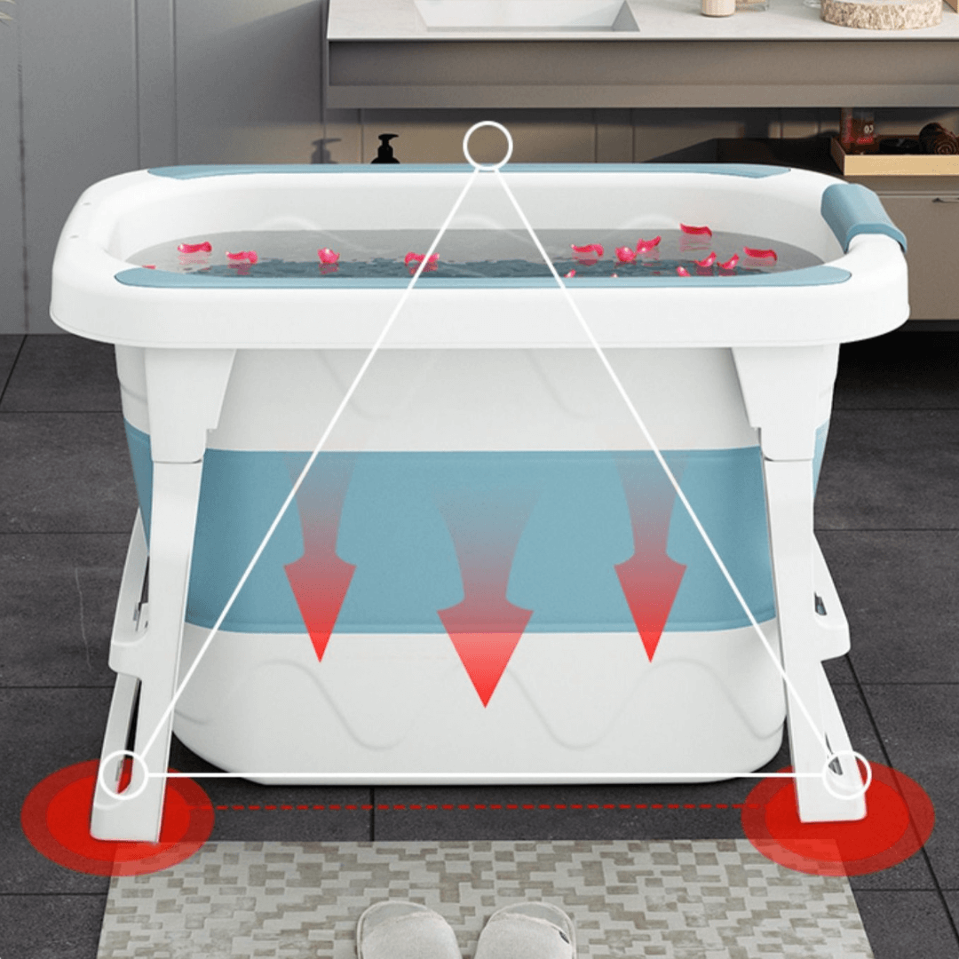 Modern Foldable Bath Tub for Adults - Space-Saving Design with Insulation Lid