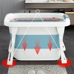 Modern Foldable Bath Tub for Adults - Space-Saving Design with Insulation Lid