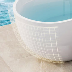 Ink Free Form Freestanding Bathtub with Roll Top Casual Lucite Soaking Design, 59"L x 30"W x 24"H Bathtubs
