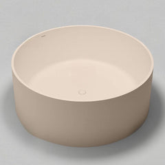 Ink Orbicular Freestanding Bathtub with Roll Top, Casual Style & Soaking Therapy, 51"L x 51"W x 22"H Bathtubs