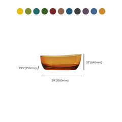 Casual Resin Oval Freestanding Bathtub with Single Slipper Soaking Design Bathtubs