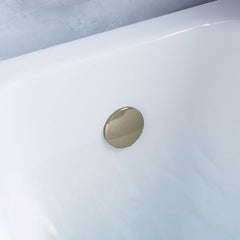 Cast Iron Contemporary White Rectangular Drop-in Bathtub with Handle, Back to Wall, and Disc Faucet, Bathtub & Silver Faucet, 45"L x 30"W x 22"H Bathtubs