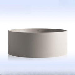 Ink Orbicular Freestanding Bathtub with Roll Top, Casual Style & Soaking Therapy, 51"L x 51"W x 22"H Bathtubs