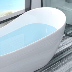 Antique Finish Single Slipper Bathtub Modern Soaking Oval Bathtub Bathtubs