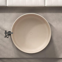 Ink Orbicular Freestanding Bathtub with Roll Top, Simplistic Style, and Soaking Bath Therapy Bathtubs