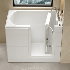 Space-Saving Side-Opening Walk-In Bath for Seniors and Mobility Aid