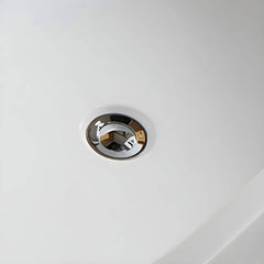 Contemporary Freestanding Soaking Bathtub Oval Slipper Acrylic Bathtub - White 59"L x 31.5"W x 32"H Tub Bathtubs
