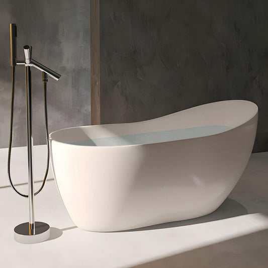 Modern Style Freestanding Soaking Bathtub Single Slipper Acrylic Bathtub for Bathroom Bathtubs