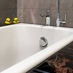 Simple Cast Iron Rectangular Chalk Drop-in Bathtub Soaking Back to Wall, Tub, 47"L x 27.5"W x 16.5"H Bathtubs