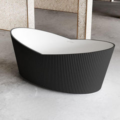 Modish Lucite Oval Freestanding Bathtub with Double Slipper Soaking Design Bathtubs