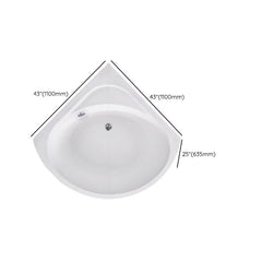 Nook Corner Bathtub with Seat, 2 Handles, Compression Faucet, Valve, Back to Wall, Soaking, Tub with Silver 5-Piece Set, 35"L x 35"W x 25"H Bathtubs